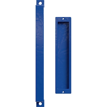 Ekena Millwork 16" Pull Handle & 12" Flush Pull for 1 3/8" Doors, Blue Ribbon GB6001PP31612BR